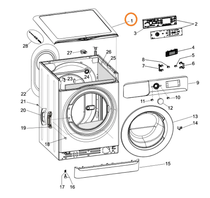 Deska pračka Whirlpool / Indesit - C00511479