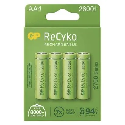 GP Nabíjecí baterie GP Recyko+ 2600 mAh HR6 AA, krabička null