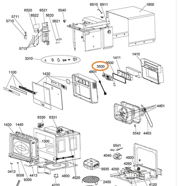 Displej mikrovlnná trouba Whirlpool / Indesit - 482000018928