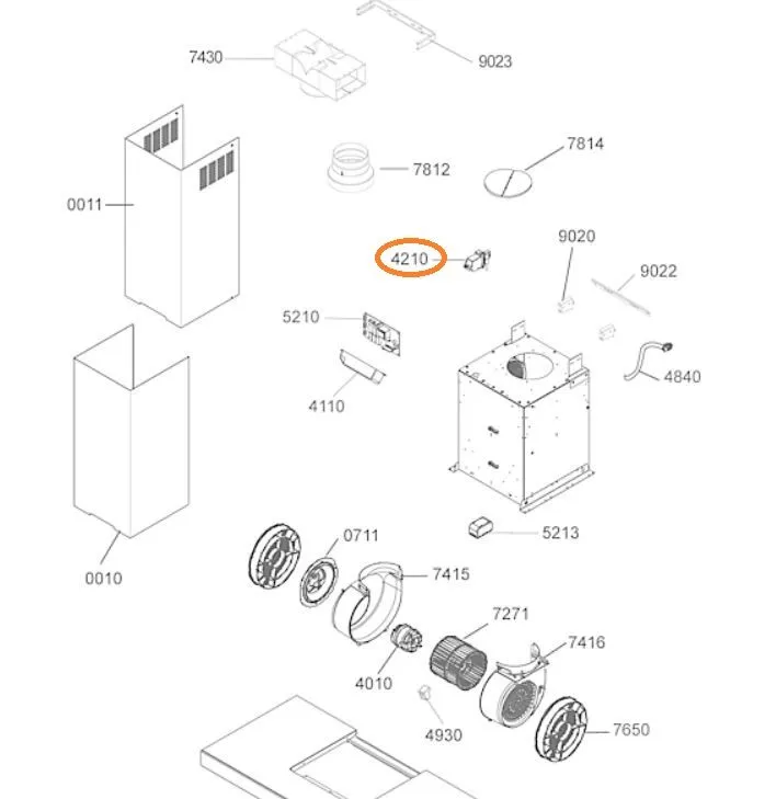 Řídící modul odsavač par Whirlpool/Indesit 