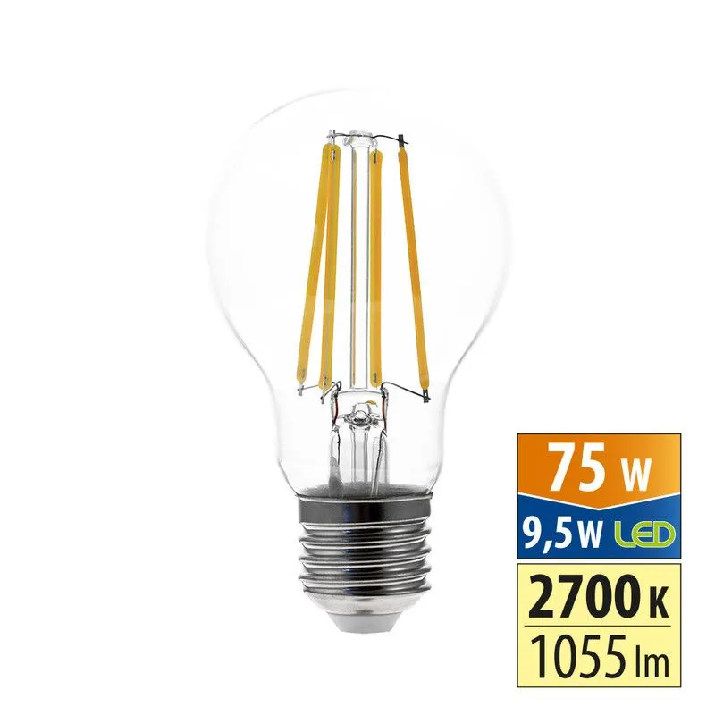 McLED LED žárovka 9,5W, E27, 2700K, CRI80, vyz. úhel 320°, 360° 1055lm null