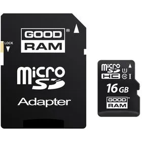 GOODRAM MicroSDHC 16GB CL10 UHS1 + adap. GOODRAM null