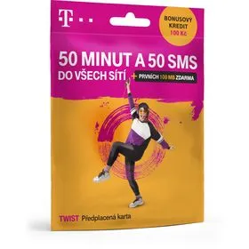 T-MOBILE Twist sim 50 minut a 50 SMS null