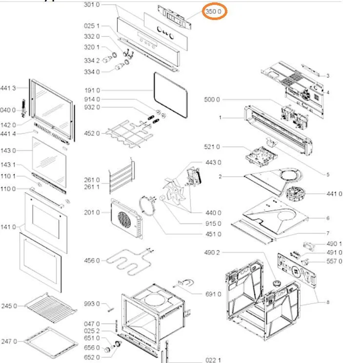 Displej trouba Whirlpool / Indesit - 481213038759